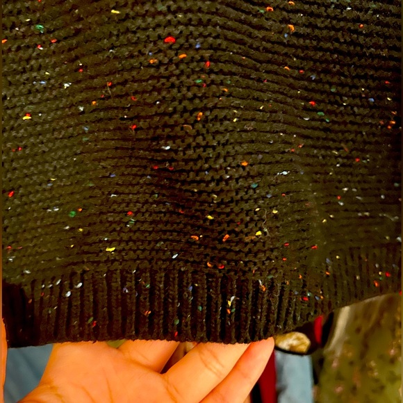 Black Knit Crop Top Sweater - Picture 6 of 6